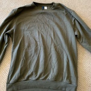 H$M olive green crew neck sweatshirt